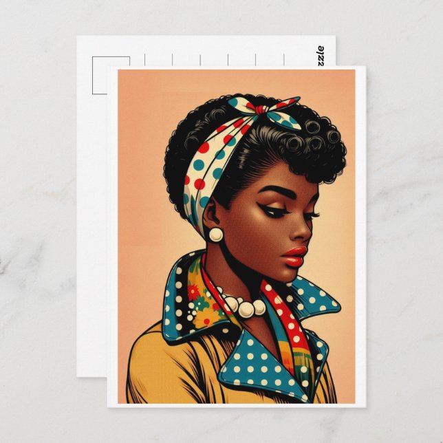 Die 50er Jahre Schwarze Frauenmode, 50er Röcke Ges Postkarte (Vorne/Hinten)