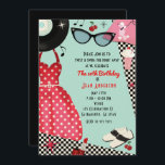 Die 50er Jahre verkleiden Retro-Vintage Einladunge Einladung<br><div class="desc">Die 50er Jahre verkleiden Retro-Vintage Einladungen</div>