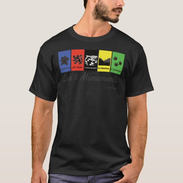 Die 5 Fahrraddenkmäler T-Shirt (Vorderseite)