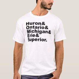 Die 5 Great Lakes | Hurone Ontario Michigan Erie T-Shirt