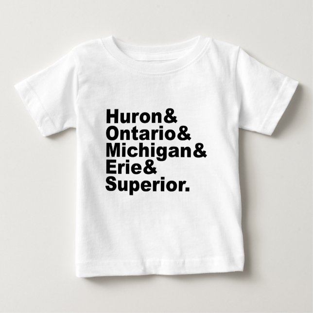 Die 5 großen Seen | Huron Ontario Michigan Erie Baby T-shirt (Vorderseite)