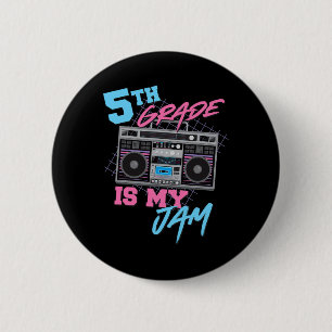 Die 5. Klasse ist mein Ding - Vintage 80er Boombox Button