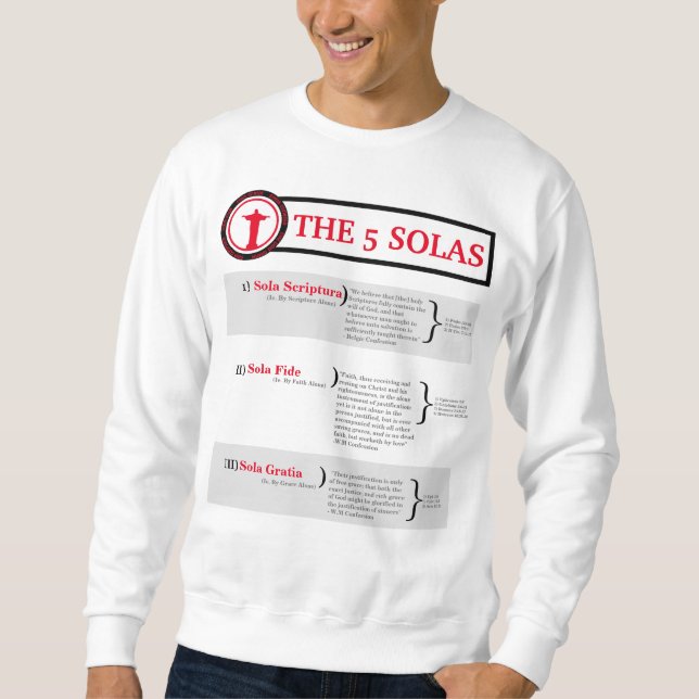 Die 5 Solas Sweatshirt (Vorderseite)