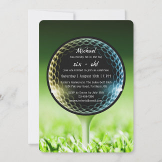 Die 60. Geburtstagsparty des Big Six-Oh Golf Einladung