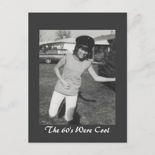 Die 60er Jahre waren Cool Postkarte (Vorderseite)