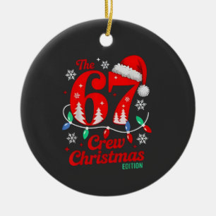 Die 67 Weihnachts-Crew-Edition Six Seven Brainrot  Keramik Ornament