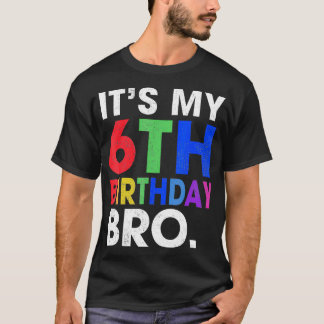 Die 6. Geburtstagsbro Sechste Geburtstagsparty-Boy T-Shirt