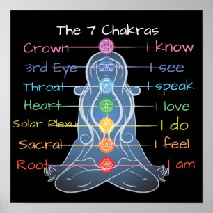 Die 7 Chakras 12x12" Poster