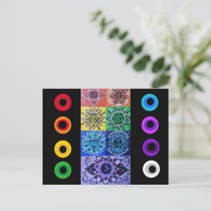 Die 7 Chakras-Postkarte Postkarte