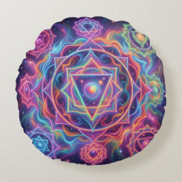 Die 7 Chakren´10 Rundes Kissen