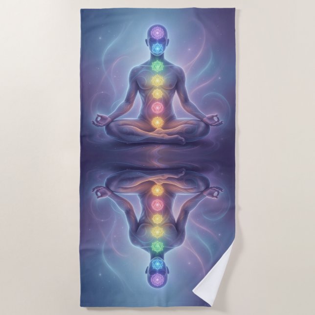 Die 7 Chakren´2 Strandtuch (Vorderseite)