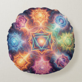 Die 7 Chakren´8 Rundes Kissen