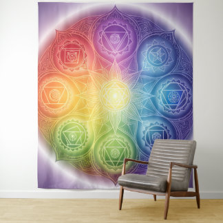 Die 7 Chakren´9 Wandteppich