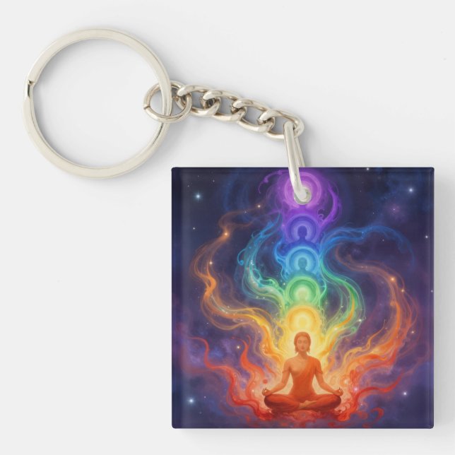 Die 7 Chakren Schlüsselanhänger (Vorderseite)