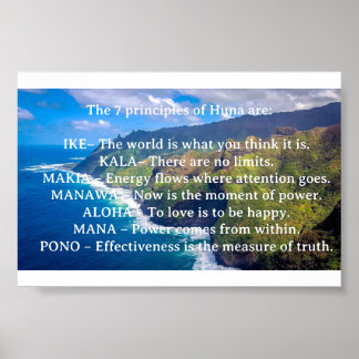Die 7 Grundsätze von Huna Poster
