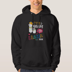 Die 7. Klasse ist ein Lama-Spaß für Mädchen zurück Hoodie