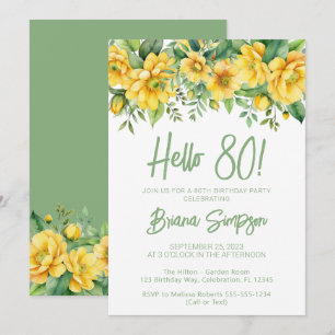 Die 80. Geburtstagsparty der Gelben Seite Grün der Einladung