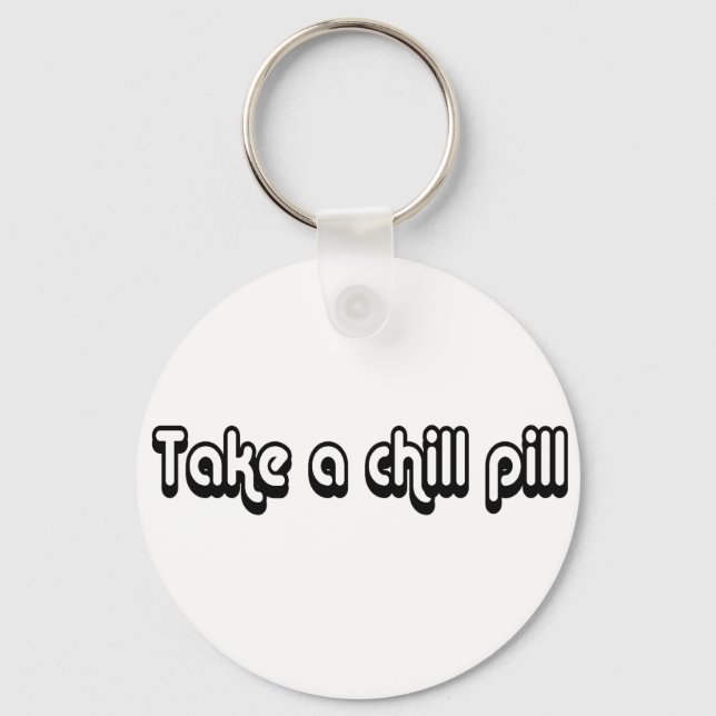 Die 80er-Jahre-Fangphase nimmt eine Chillout-Pille Schlüsselanhänger (Vorderseite)