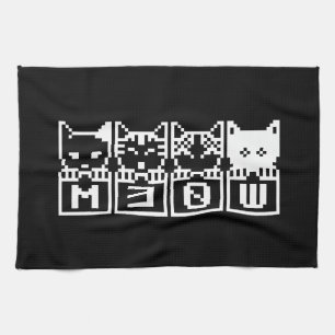 DIE 8-BIT-KATZEN M30 W GESCHIRRTUCH