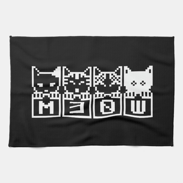 DIE 8-BIT-KATZEN M30 W GESCHIRRTUCH (Horizontal)