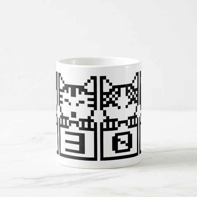 DIE 8-BIT-KATZEN M30 W KAFFEETASSE (Mittel)
