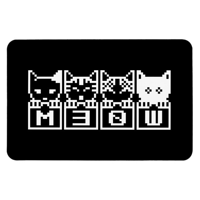 DIE 8-BIT-KATZEN M30 W MAGNET (Horizontal)