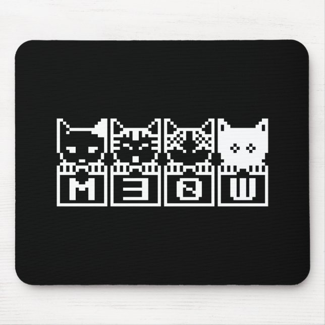 DIE 8-BIT-KATZEN M30 W MOUSEPAD (Vorne)