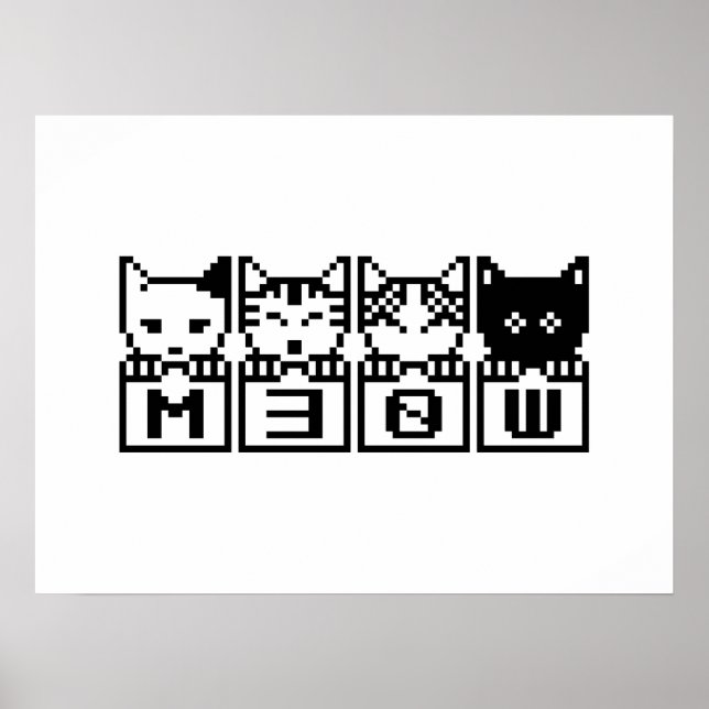 DIE 8-BIT-KATZEN M30 W POSTER (Vorne)