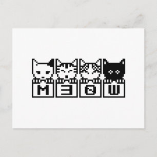 DIE 8-BIT-KATZEN M30 W POSTKARTE