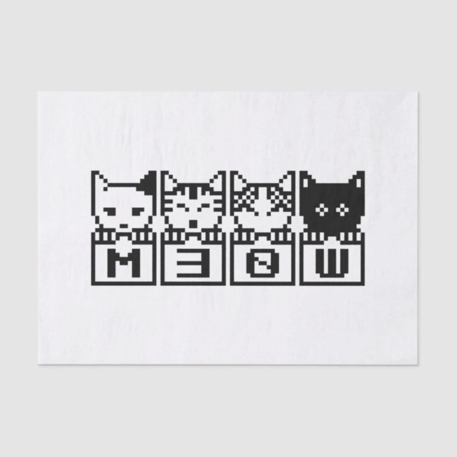 DIE 8-BIT-KATZEN M30 W SEIDENPAPIER (Vorderseite)
