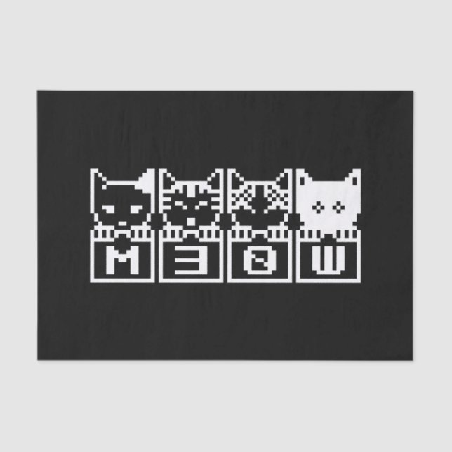 DIE 8-BIT-KATZEN M30 W SEIDENPAPIER (Vorderseite)
