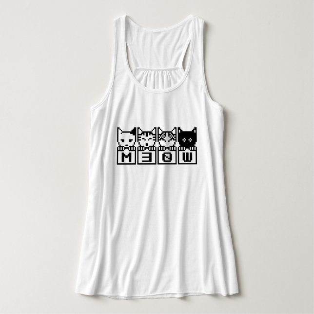 DIE 8-BIT-KATZEN M30 W TANK TOP (Design Vorderseite)