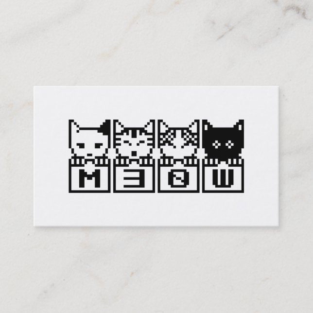 DIE 8-BIT-KATZEN M30W VISITENKARTE (Vorderseite)