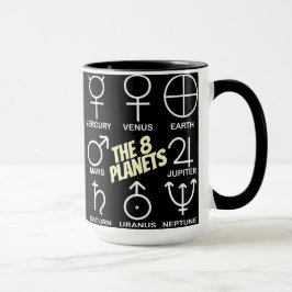 Die 8 Planetensymbole-Tabelle Tasse