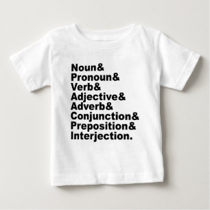 Die 8 Teile der englischen Sprache Baby T-shirt