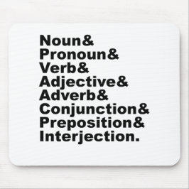 Die 8 Teile der englischen Sprache Mousepad