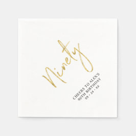 Die 90. Geburtstagsparty des Goldenen Erwachsenen Serviette