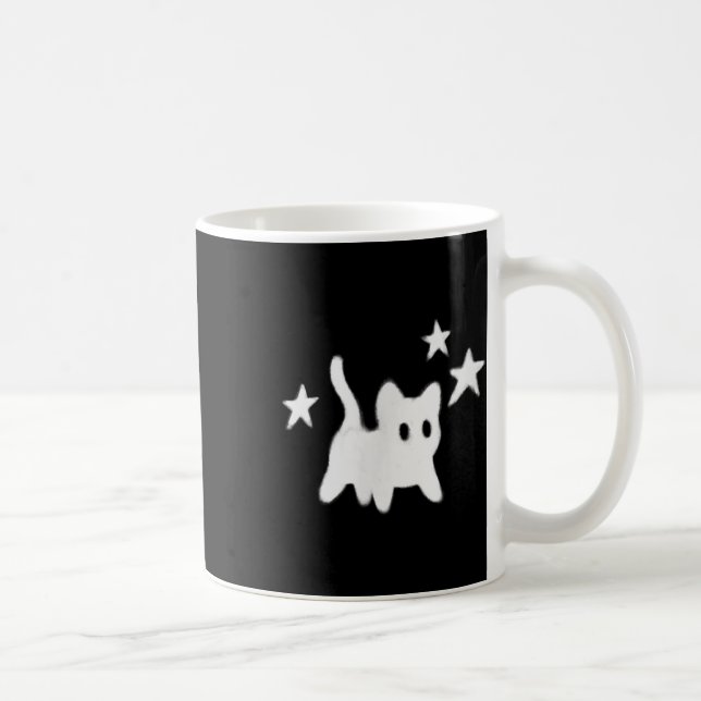 Die 90er Jahre Beängstigende Tomcat-Katze wird unt Kaffeetasse (Rechts)