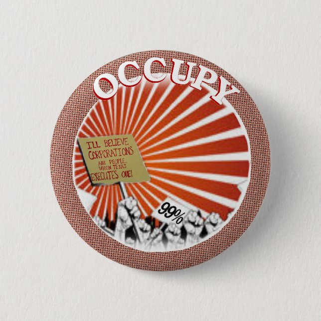 Die 99 Prozent besetzen Button (Vorderseite)