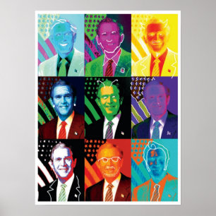 Die 9 Gesichter von Bush-Poster Poster