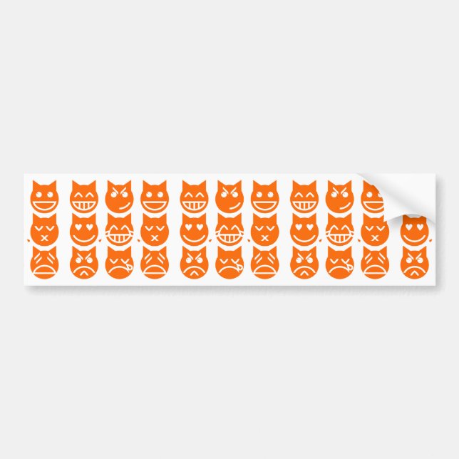 Die 9 Leben der Emoji-Katze Autoaufkleber (Vorne)