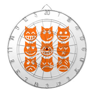 Die 9 Leben der Emoji-Katze Dartscheibe
