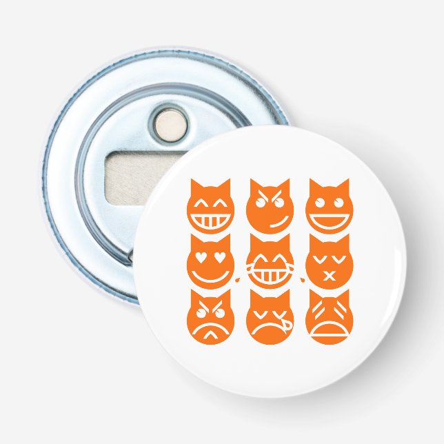 Die 9 Leben der Emoji-Katze Flaschenöffner (Vorderseite)