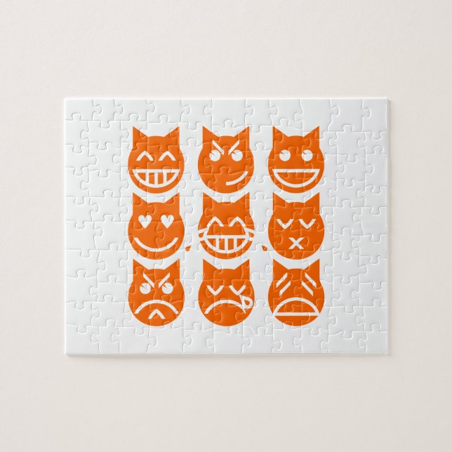 Die 9 Leben der Emoji-Katze Puzzle (Horizontal)