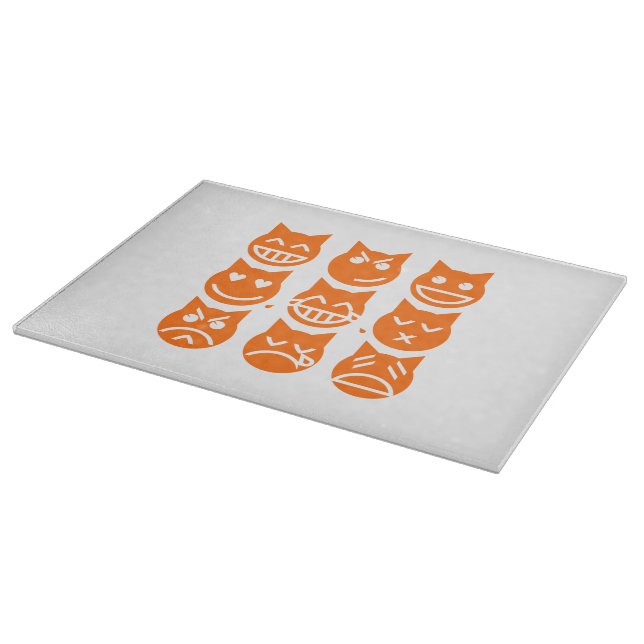 Die 9 Leben der Emoji-Katze Schneidebrett (Ecke)