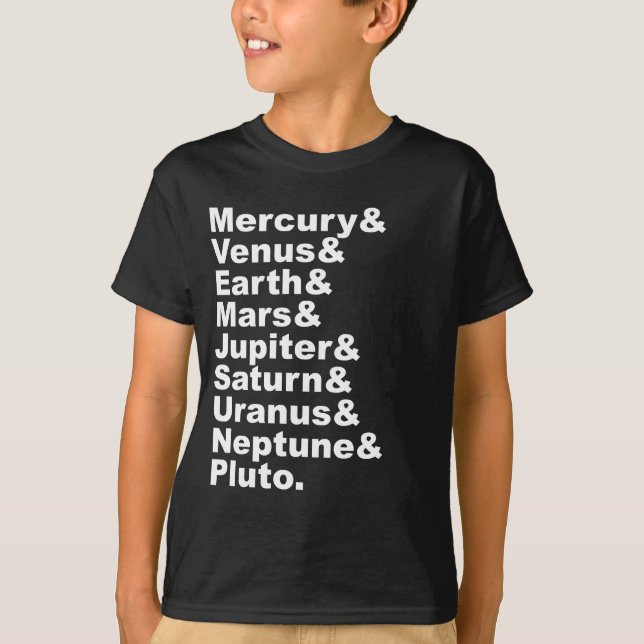Die 9 Planeten des Sonnensystems (vor 2006) T-Shirt (Vorderseite)