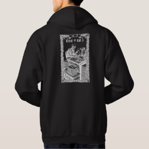 Die 9-to-5-Tarotkarte Lustiger Skelett-Konzern Hoodie