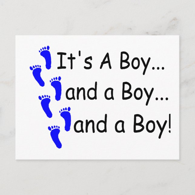 Die A Boy Baby Triplets Postkarte (Vorderseite)