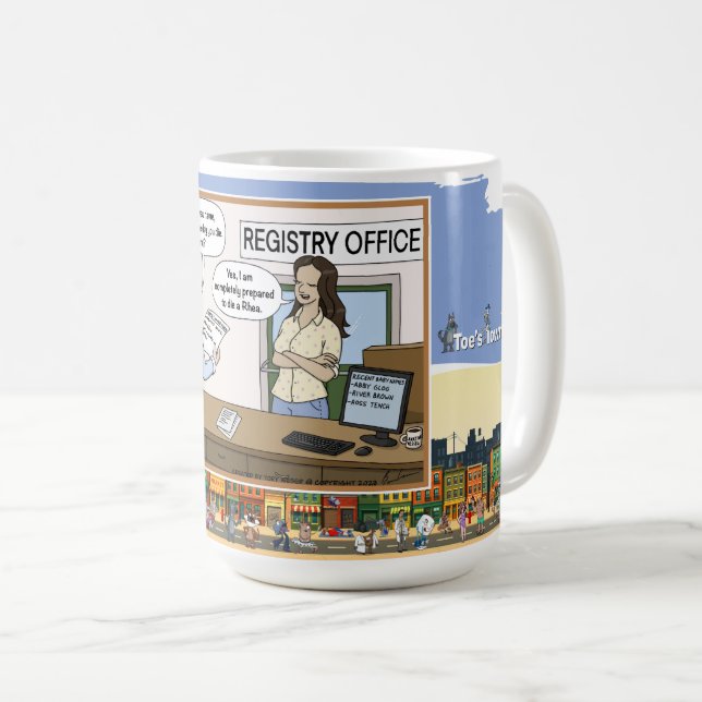 Die A Rhea | Wortwörtlicher Wortspiel-Humor Klassi Kaffeetasse (VorderseiteRechts)