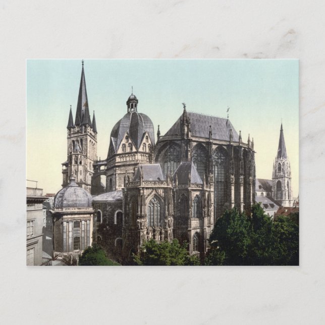 Die Aachener Kathedrale Postkarte (Vorderseite)